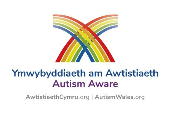 Autism Aware rainbow logo (bi-lingual)